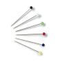 Glass-headed Pins No. 9 assorted col 0.60 x 30 mm #PR029157