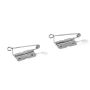 Badge and brooch Pins mild steel 108/6 silver col 27 mm with plate #PR081405