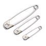 Safety Pins with coil No. 0-3 silver col 27/38/50 mm #PR085120