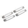 Safety Pins with coil No. 1 silver col 34 mm #PR085442
