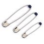 Safety Pins with ball HT 2 silver col 41 mm
