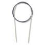 Circular Knitting Pins alu  pearl grey 100 cm 2.50 mm