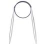 Circular Knitting Pins brass  silver col 40 cm 7.00 mm