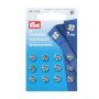 Sew-On Snap Fasteners brass silver col 7 mm