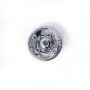 Sew-On Snap Fasteners brass silver col 9 mm