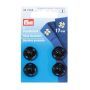 Sew-On Snap Fasteners brass black 17 mm