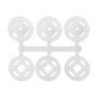Sew-On Snap Fasteners plastic transparent round 13 mm #PR347161