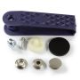 Non-sew fasteners YACHT&CARAVAN brass silver col screw-on 15 mm