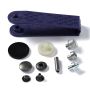 Non-sew fasteners ANORAK brass antique steel 15 mm