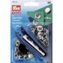 Non-sew fasteners SPORT MINI brass silver col 13 mm