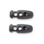Cord Stops 2 holes plastic black #PR416651