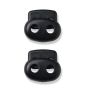 Cord Stops 2 holes plastic black #PR416657