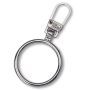 Fashion Zipper pullers Ring metal silver col