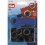 Eyelets+Washers brass black oxidized 14.0 mm