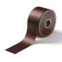 Satin ribbon 50 mm medium brown