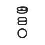 Bra accessories plastic 10 mm black assortment