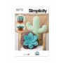Simplicity Pattern Decorative Succulent and Cactus Plush Pillows by Carla Reiss Design S9772 OS