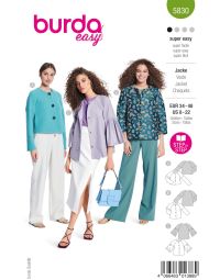 Burda Style Pattern 5830 Misses' Jacket
