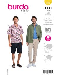 Burda Style Pattern 5842 Men's Shirt