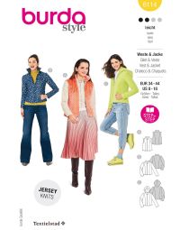 Burda Style Pattern 6114 Misses' Waistcoat, Vest, Jacket
