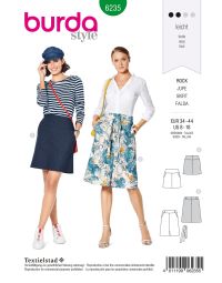 Burda Style Pattern 6235 Misses' Skirt with Yoke – 
Hip Yoke Pockets