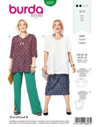 Burda Style Pattern 6307 Women's asymmetric top