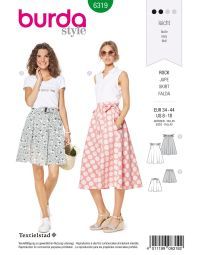 Burda Style Pattern 6319 Misses' bell shaped skirt