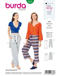 Burda Style Pattern 6333 Misses' jogging pant