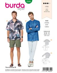 Burda Style Pattern 6349 Men's shirt with collar