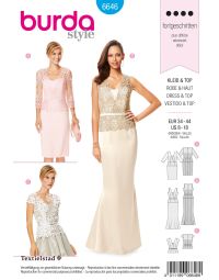 Burda B6646 Women's Dress, Top & Skirt Sewing Pattern