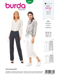 Burda B6681 Women's Trousers Sewing Pattern
