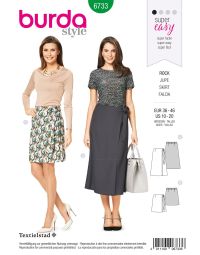 Burda B6733 Women's Wrap Skirt Sewing Pattern