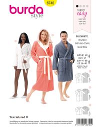 Burda B6740 Bath Robes Sewing Pattern