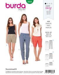 Burda B6938 Burda Style Trousers Sewing Pattern