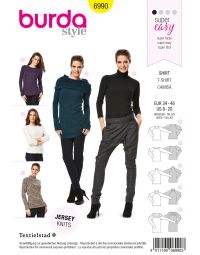 Burda B6990 Burda Style T-Shirt Sewing Pattern