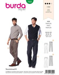 Burda B7022 Burda Style Trousers Sewing Pattern