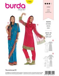 Burda B7701 Traditional Sari Sewing Pattern