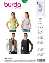 Burda B7810 Vest Sewing Pattern