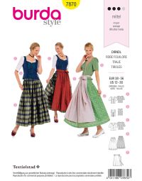 Burda B7870 Dirndl Dress Sewing Pattern