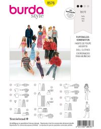 Burda B8576 Doll Clothes Sewing Pattern