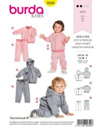 Burda Style Pattern B9349 Baby's Jogging Suit