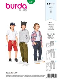 Burda Style Pattern B9354 Girl/Girl Plus Pant and Short