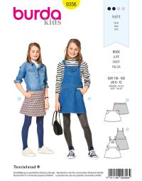 Burda Style Pattern B9356 Girl/Girl Plus Skirt