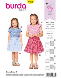Burda Style Pattern B9364 Child shirt and Elastic Skirt