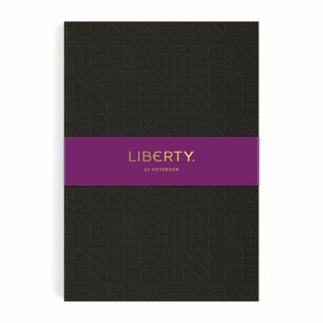 Liberty Black Tudor A5 Embossed Journal