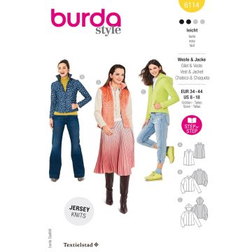 Burda Style Pattern 6114 Misses' Waistcoat, Vest, Jacket