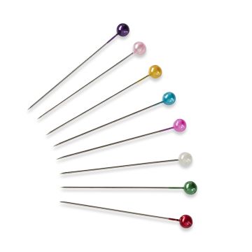 Pearl-headed Pins silver col 0.58 x 40 mm