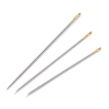 Hand Sewing Needles betweens 11 silver col with gold eye 0.50 x 26 mm
