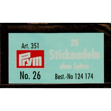 Embroidery Needles Tapestry blunt point No. 26 silver col 0.60 x 34 mm