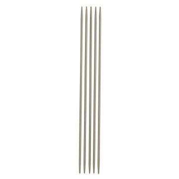 Double-pointed and glove knitting pins alu  pearl grey 15 cm 2.00 mm